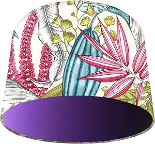 UK Handmade Lamp Shades - Tropical White Pink Light Shades - Choice of Colours (Purple)