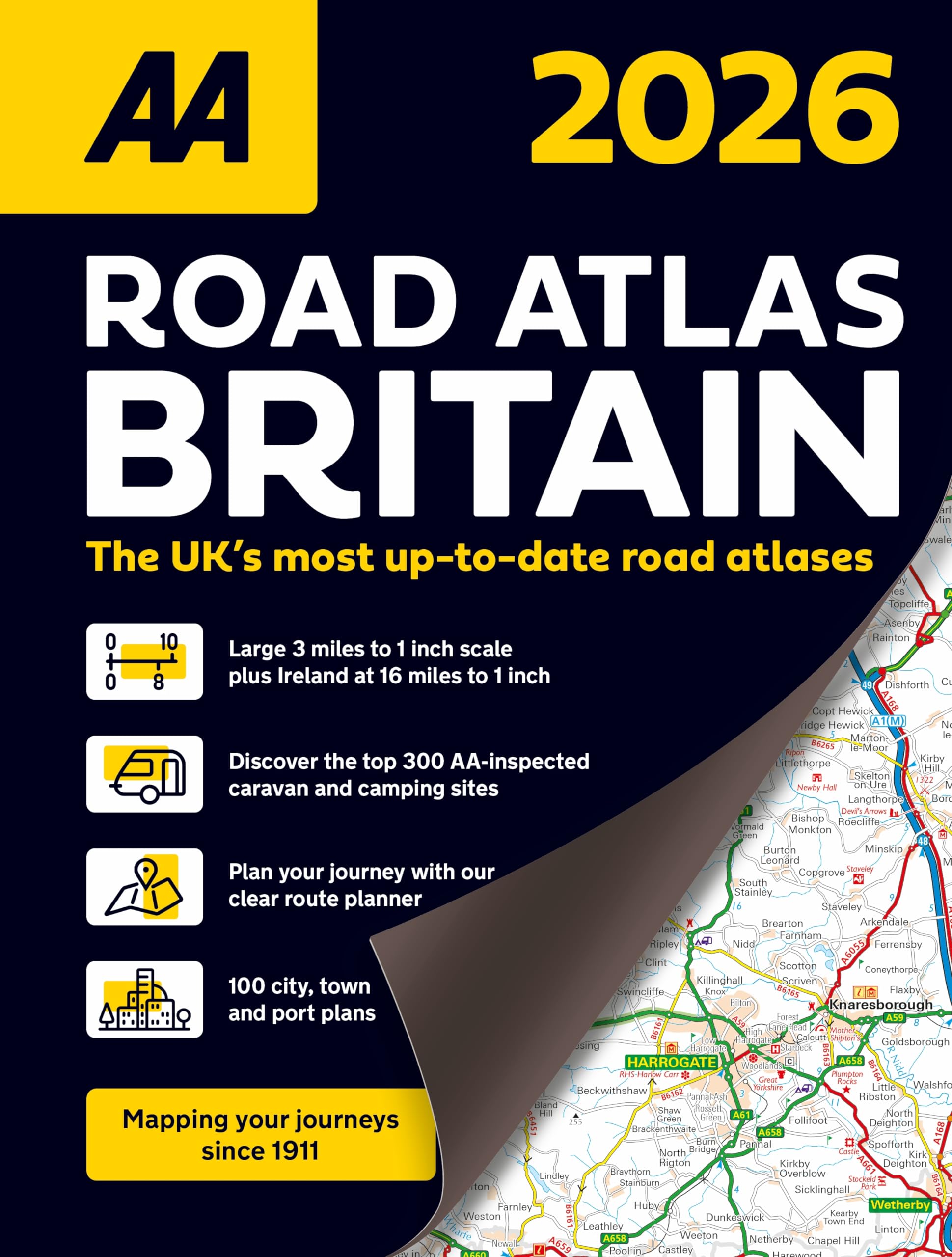 AA Road Atlas Britain 2026 spiral bound
