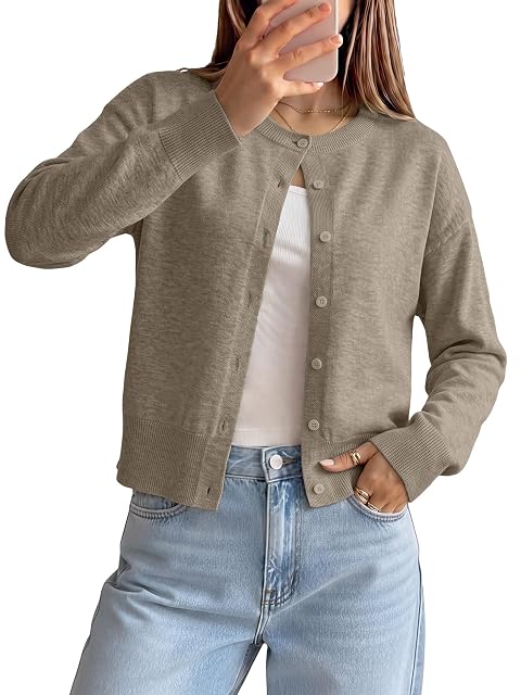 Bellcoco. Bellcoco Womens Cropped Cardigan Sweaters Wool Blend Fall Clothes 2026 XL