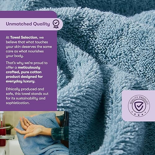 Miniatura 4 de TowelSelections Toallas suaves y absorbentes de algodón para baño, hotel, ducha, spa, gimnasio, toalla de baño, toalla de mano, 2 toallas pequeñas,