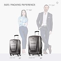 Vista 127 de Samsonite Winfield 2 Equipaje rígido con ruedas giratorias, Azul profundo, Juego de 3 piezas (20/24/28)