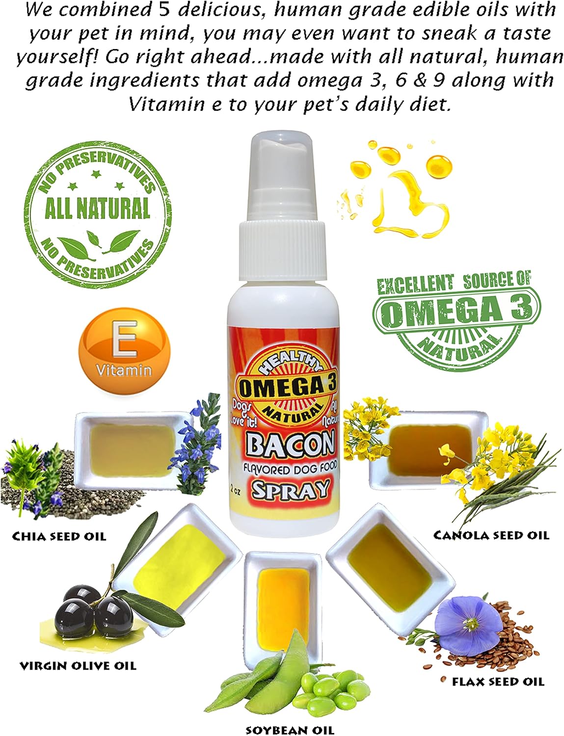 Flavored Omega 3 Dog Food Toppers are Delicious and Holistic Blends of All Natural Human Grade Edible Oils and Natural flavorings That Dogs Love image 2