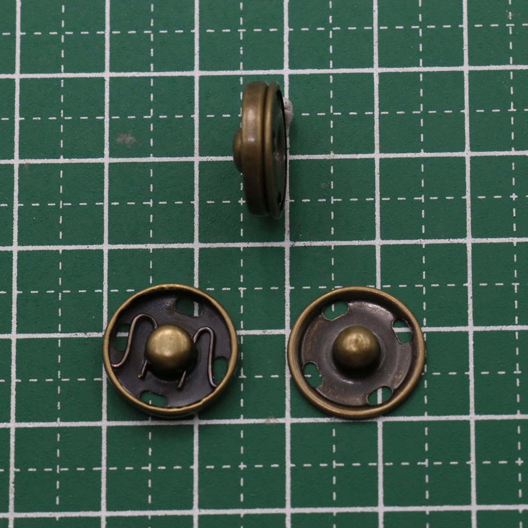Amazon | KUKU工房 スナップボタン 縫い付けタイプ 15mm アンティーク