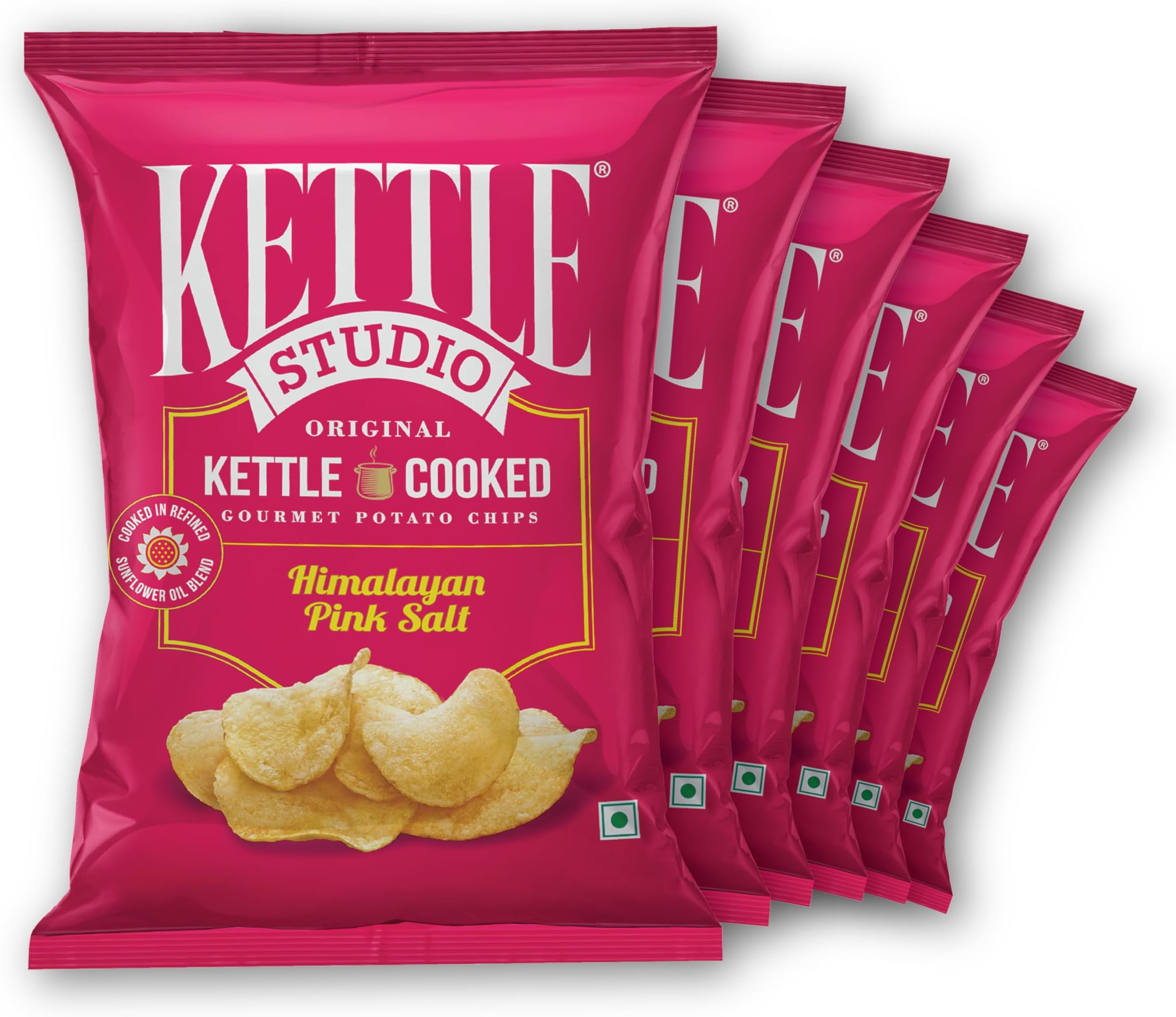 Kettle Studio |Potato Chips | Himalayan Naked Sea Salt |113 grams |Pack of 6