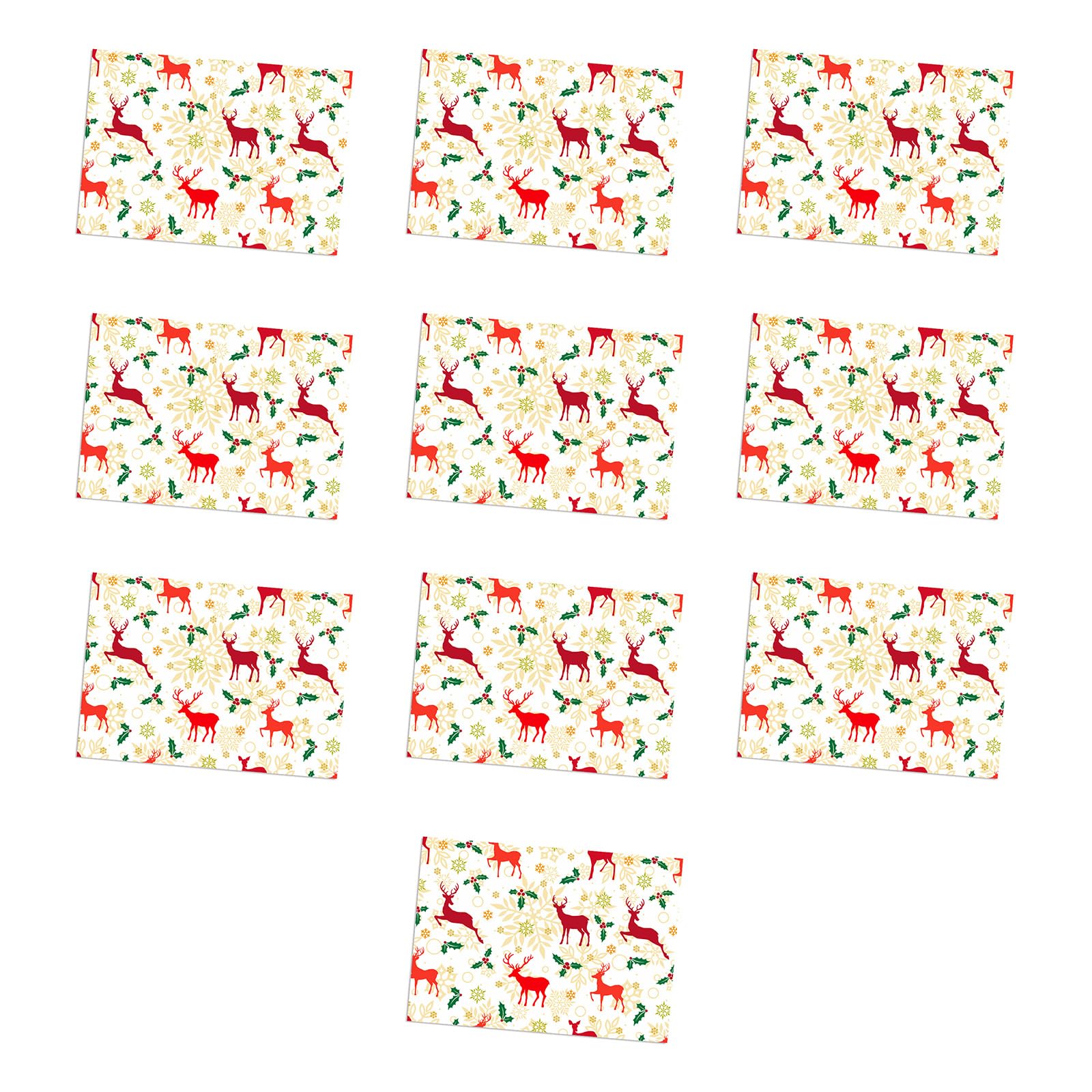Tsophreniq Christmas Celebration Wrapping Sheets with Reindeer Pattern User Friendly Paper for Gift Box Decoration User Friendly Wrap