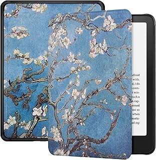 جراب حماية من الجلد الصناعي من سليم شيل لجهاز كيندل الجيل 11 الجديد بالكامل إصدار 2024/2022 (لا يناسب Kindle Paperwhite او Oasis)، غطاء ذكي مع خاصية النوم/الاستيقاظ التلقائي من تي تيرسيلي (برانش)
