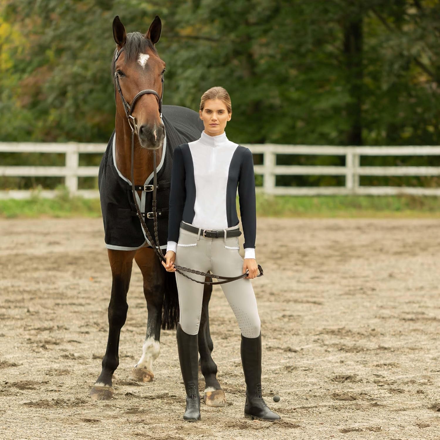 Equinavia Martha Womens Equestrian Long Sleeved Show Shirt - Image 8