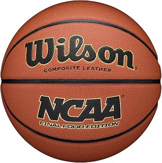 Wilson NCAA Final Four Official Basketball - 29.5" Size 7 & 28.5" Size 6 - Durable Composite Grip for Indoor/Outdoor Play