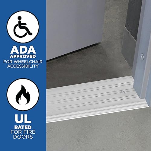 Miniatura 3 de M-D Building Products 68338 Umbral comercial de aluminio de perfil plano Solución de acceso de entrada duradera y elegante Protección contra