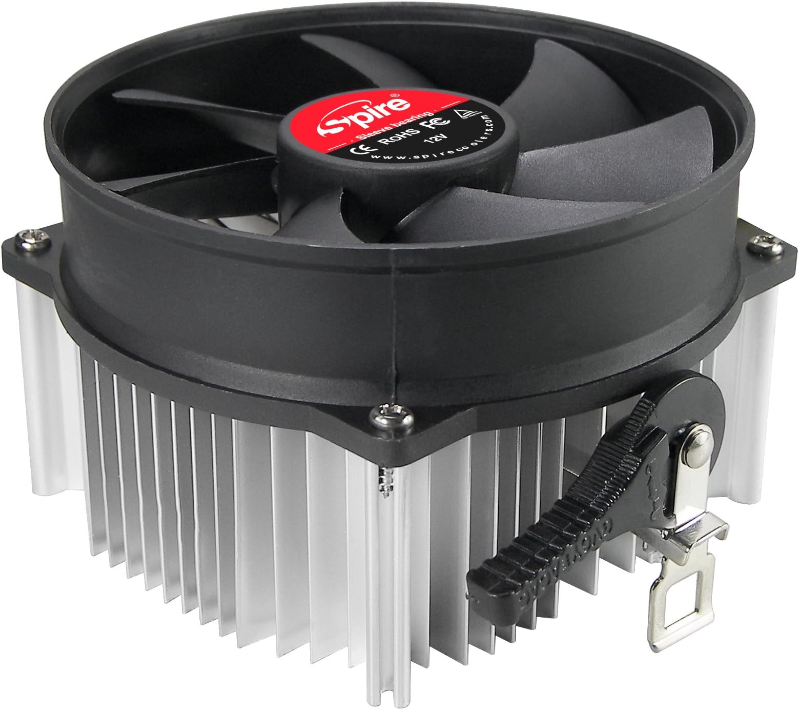Spire SP805S3ย fan CPU Cooler Fan, Cooler & Radiator, refoidisseurs Radiators (CPU Cooler, 9.5ย cm, Socket AM2, Socket AM2ย +, Socket AM3, Socket FM1, Socket FM2, AMD Athlon II X2; Phenom II X3; Phenom II X4, Sempron, 2400ย rpm)