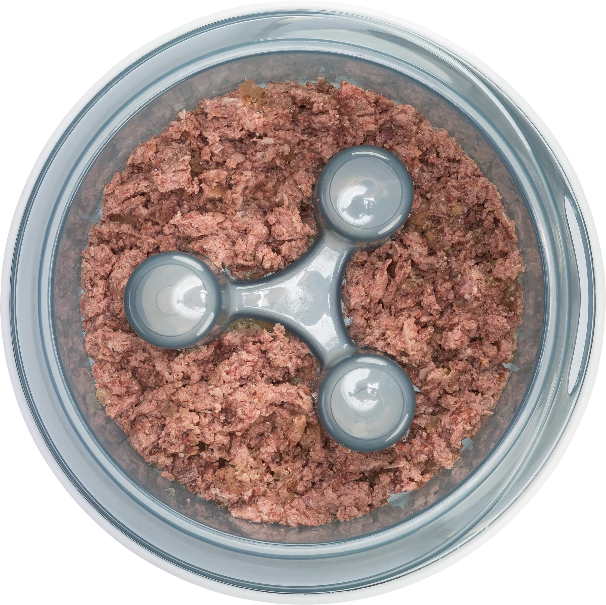 Trixie spülmaschinenfester und Rutschfester Anti Schling Napf Slow Feeding NAPF, Kunststoff/TPR, 0,9 L/Ø 23 cm zufällige Farbauswahl -25032 (Packung mit 4)