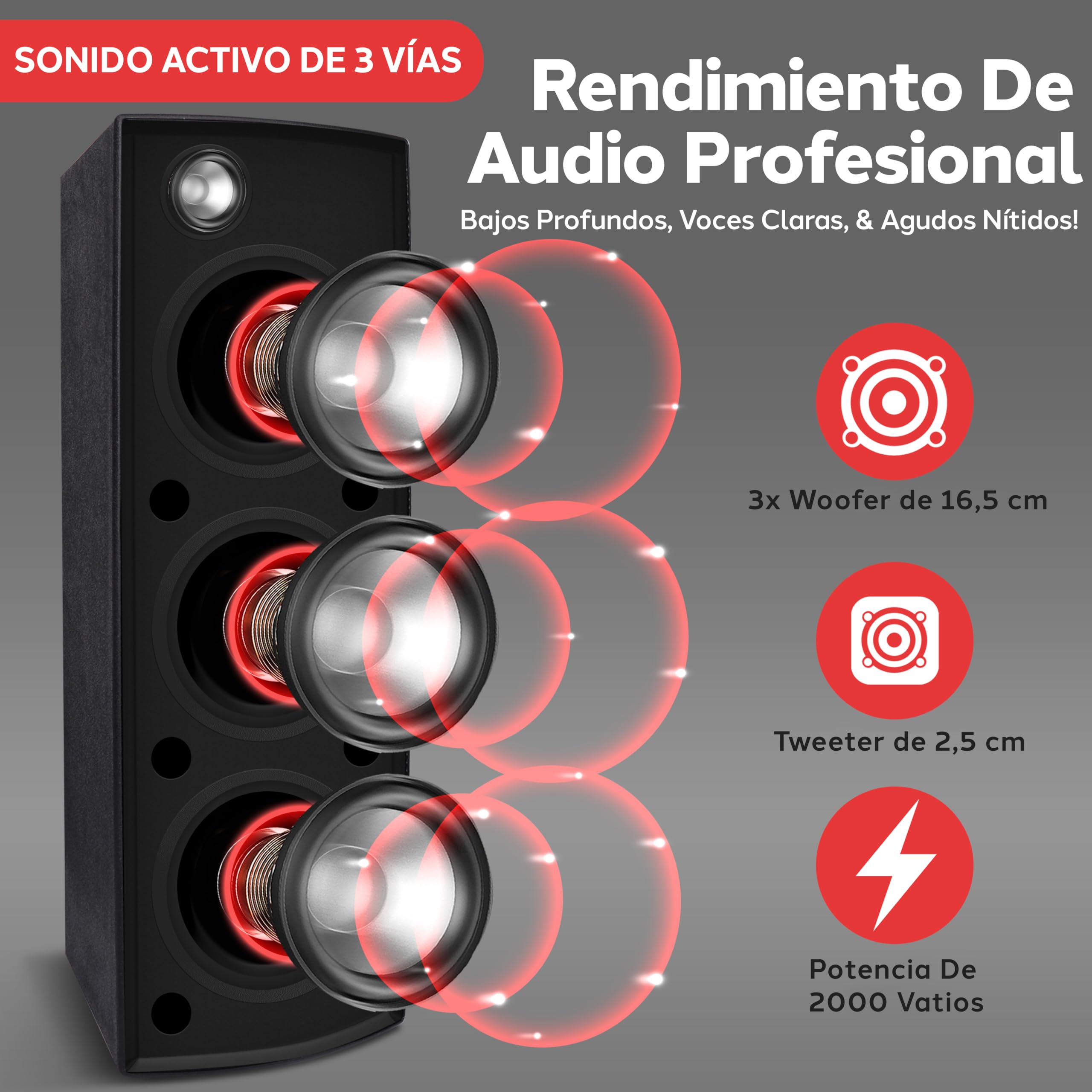 Pyle Altavoces, PA, 400W, Bluetooth, Portatil, Activo, Pasivo, 3 vias, Entrada para microfono, Luces, Radio FM, con Mando a Distancia y tripode Incluido