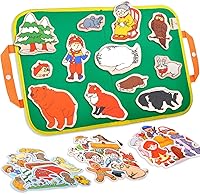 Vista 15 de CHEFAN Juego de Historias con Tablero de Fieltro/Franela de 4 Piezas, Piezas de Fieltro PRECORTADAS para Tiempo de Círculo en Preescolar
