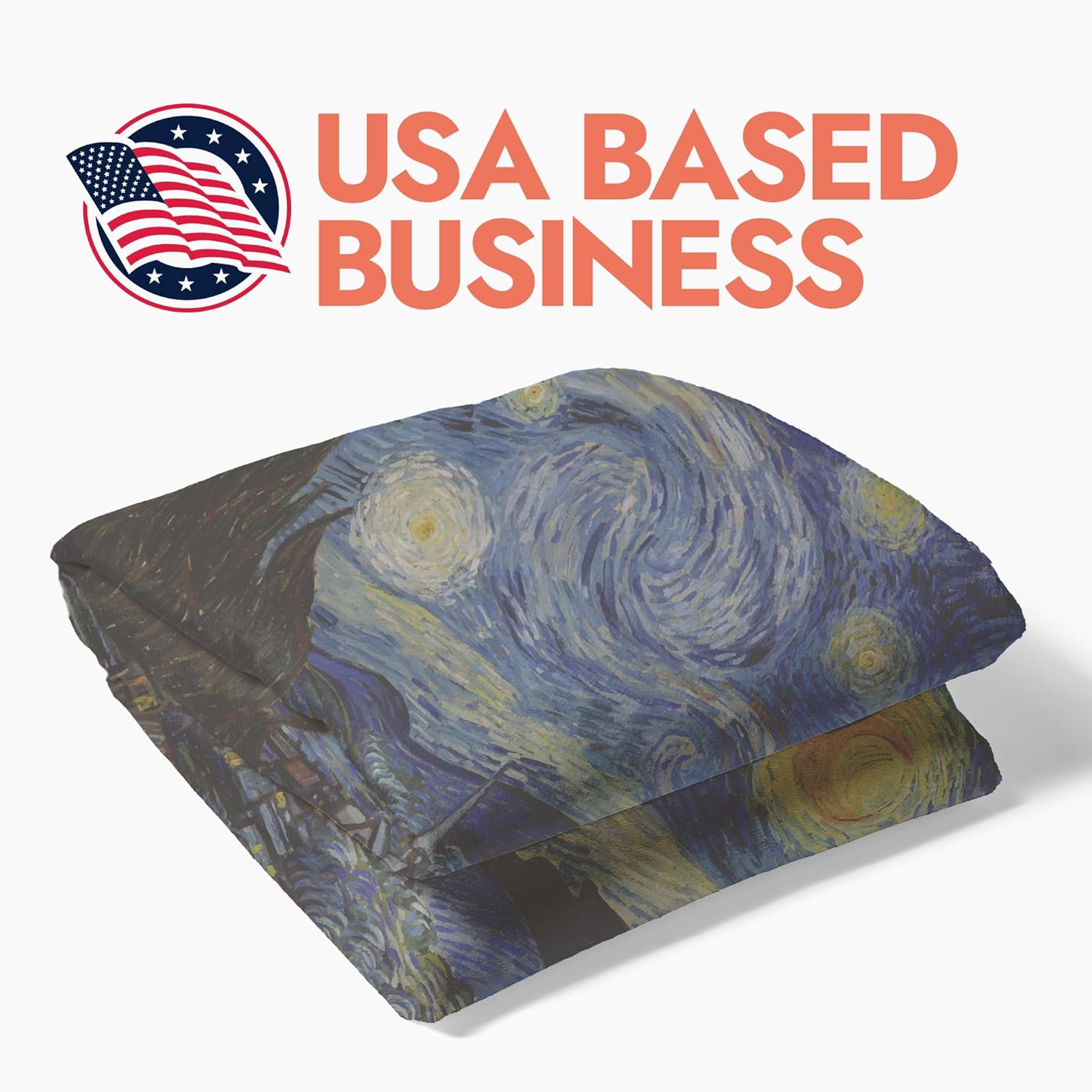 FrameStory The Starry Night Blanket, Gift for Women Mom Dad Kids for Birthday Christmas, Fine Art Décor, Soft Sherpa Fleece Material, 30"x40" Throw Blanket