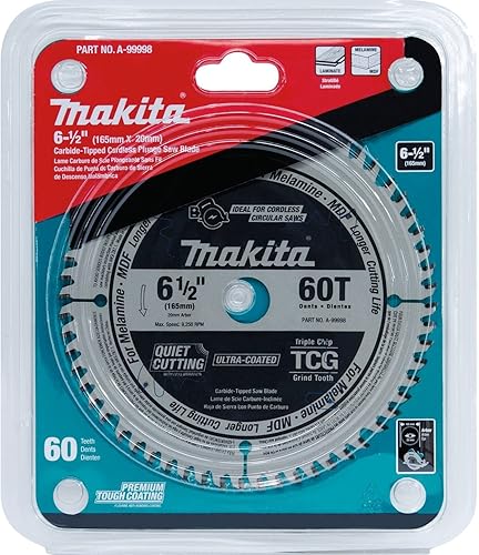Miniatura 4 de Makita A-99998 6-1/2" 60T (Tcg) Hoja de sierra de inmersión inalámbrica con punta de carburo