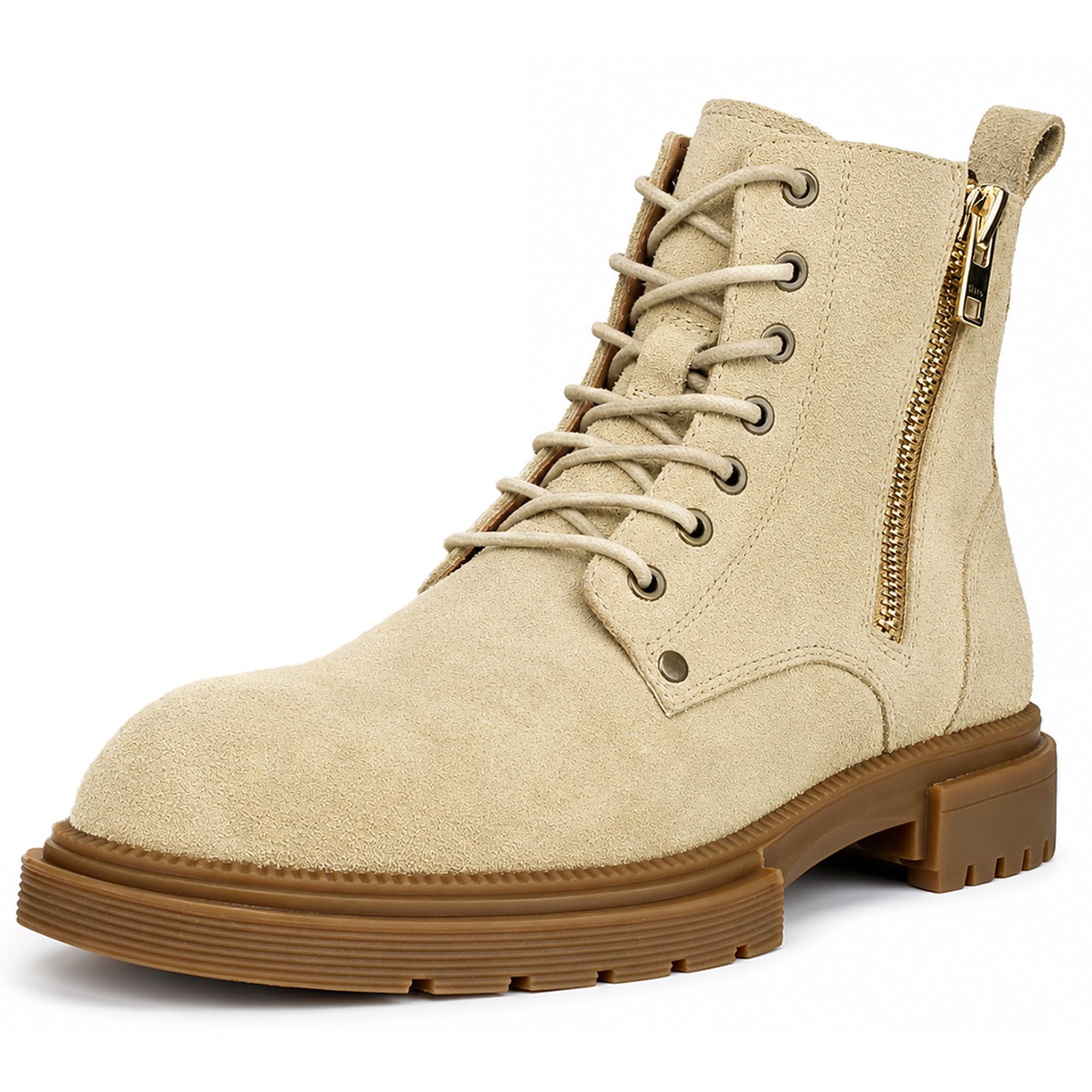 Men's Chelsea Boots with YKK Zipper &amp; Breathable OrthoLite Footbed | Fashion Casual Full-Grain Leather Ankle Boots| Durable Slip-Resistant Rubber Sole for Comfort &amp; Support