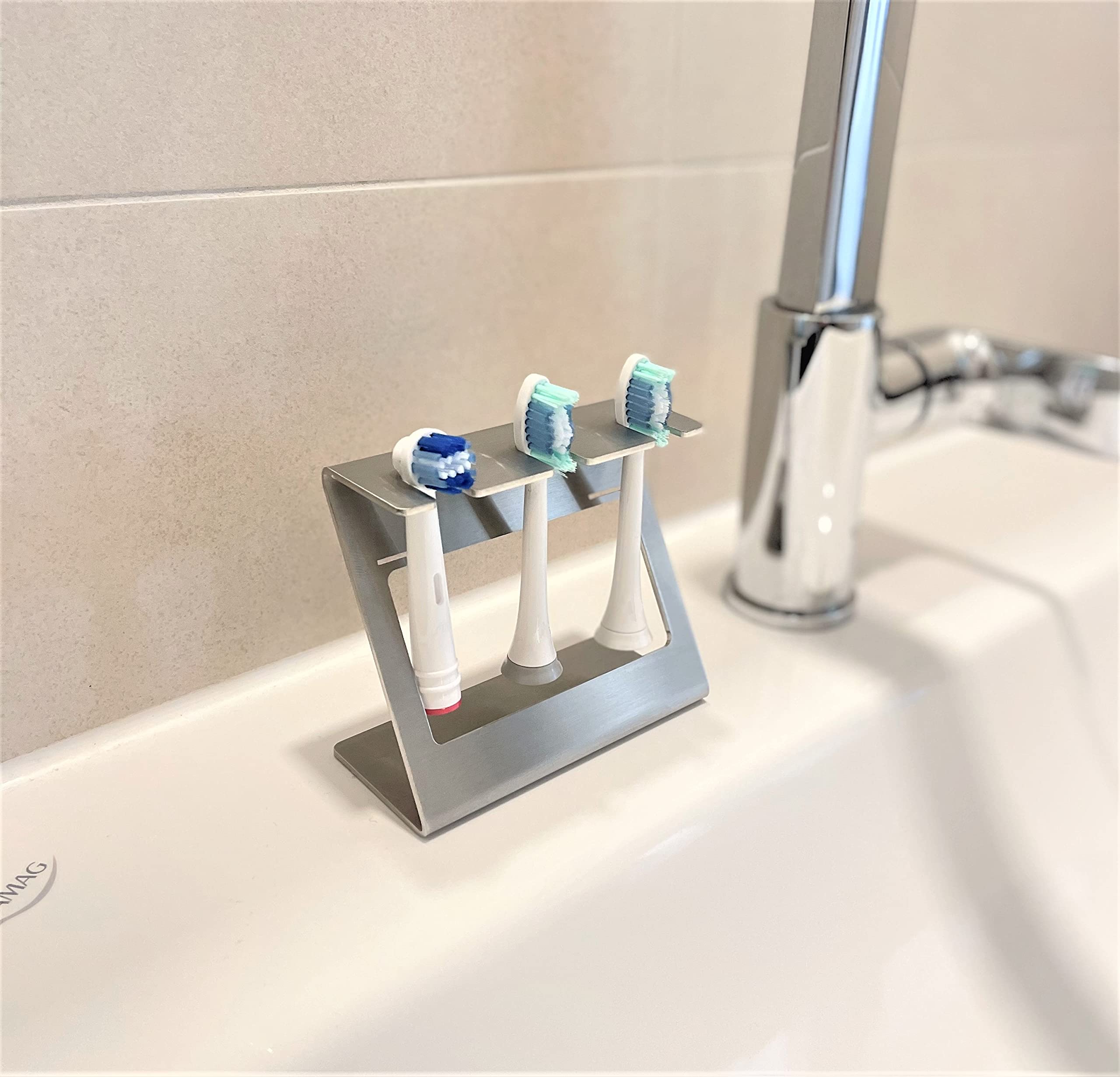 steland metallmanufaktur® Design opzetborstelhouder, roestvrij staal