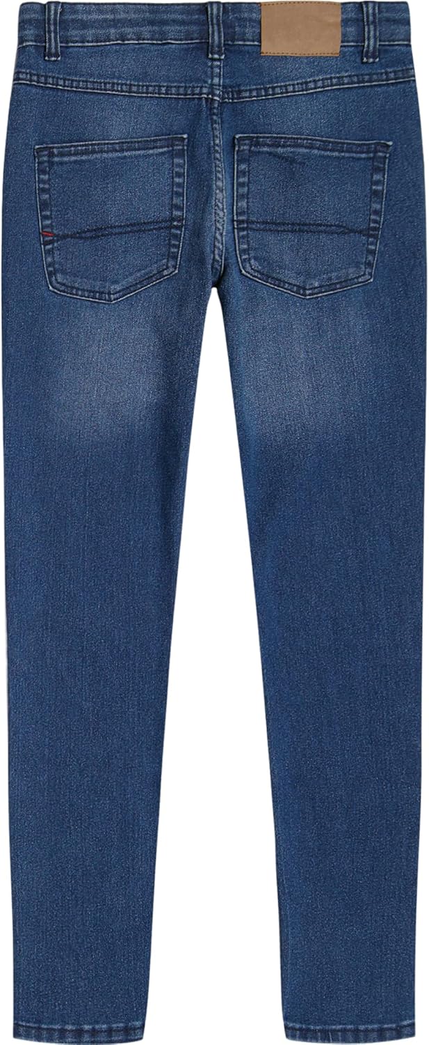 Tommy Hilfiger Boys' 5-Pocket Stretch Skinny Fit Denim Jean, Zipper Closure, Portola, 18 - Image 2