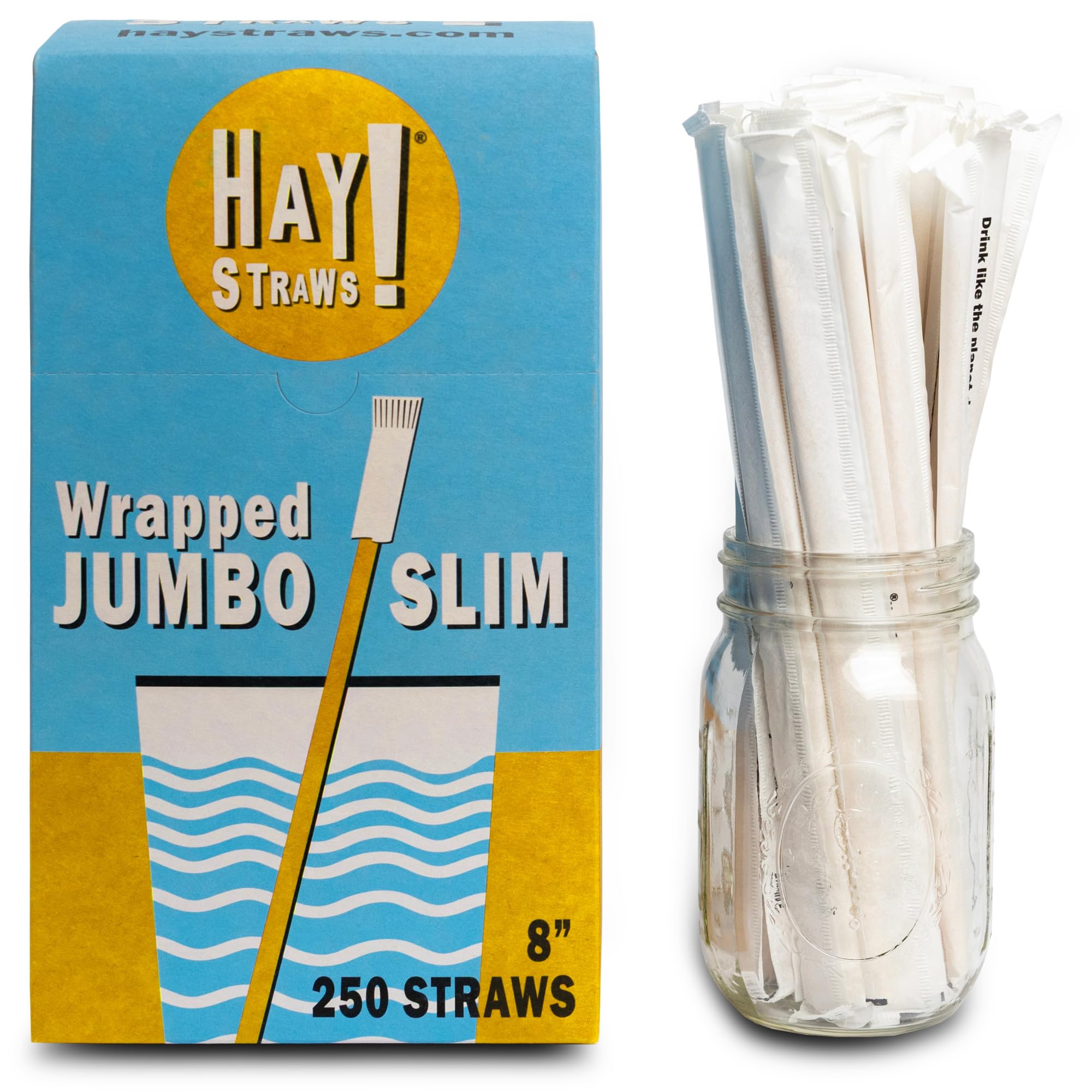Pailles 100% végétales en tige de roseau de qualité supérieure HAY! Straws