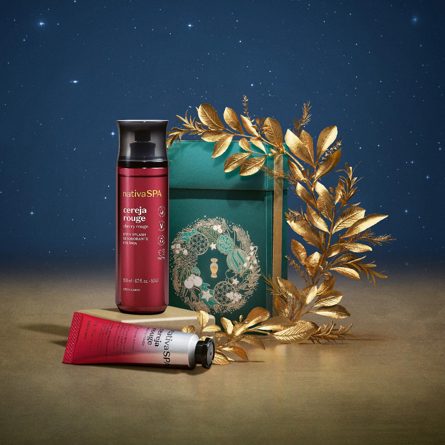 Kit Nativa Spa Cereja Rouge Natal (2 itens) | Amazon.com.br