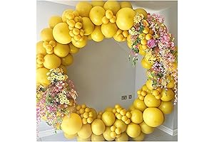 Double Stuffed Yellow Balloons, Bright Bee Party Decoration