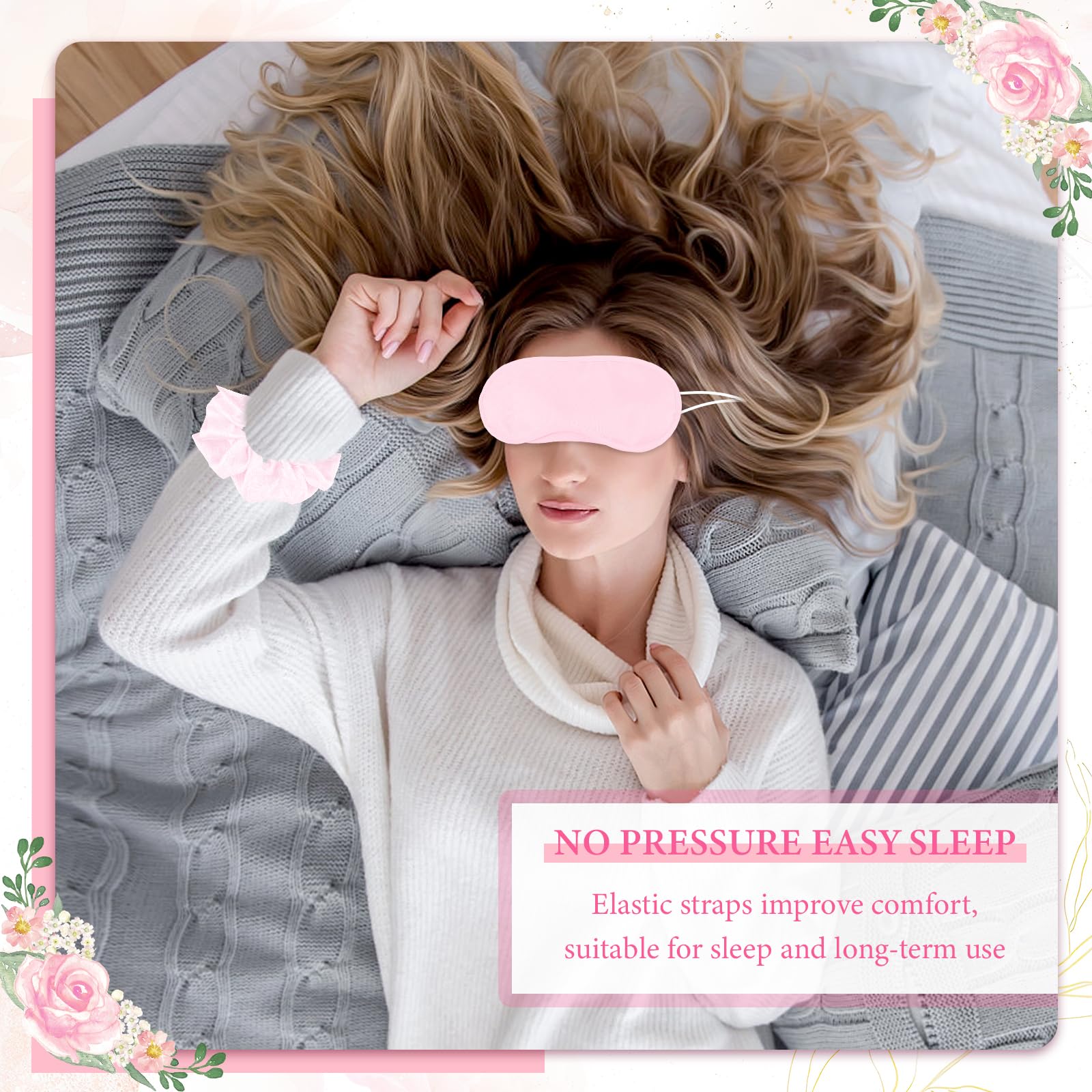 Ensemble de 21 peignoirs de fête d'anniversaire pour femme avec masque pour les yeux et chouchou - Kimono Queen Squad en satin pour anniversaire (rose rouge, rose)