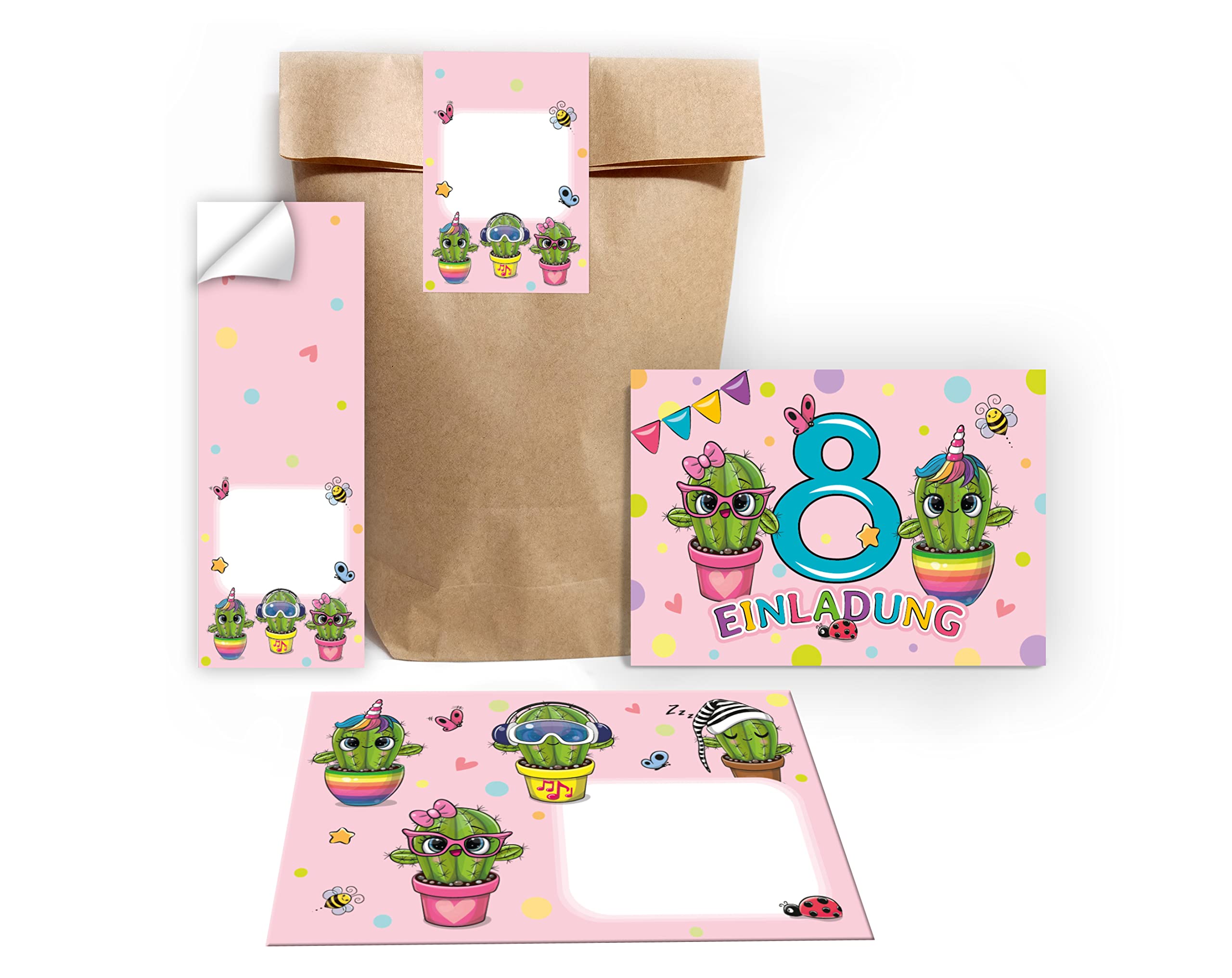 12 biglietti di invito per il compleanno dei bambini