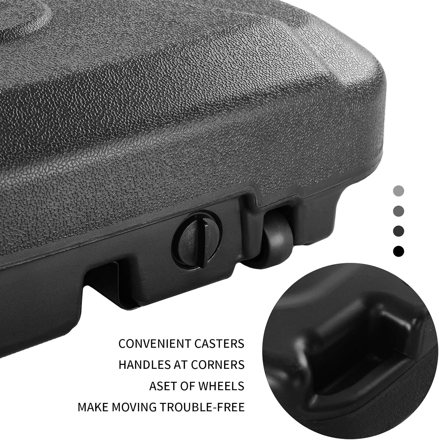 Giantex Fillable Offset Umbrella Base, 210 lbs Umbrella Weighted Stand for Cantilever Umbrella, Filled with Water or Sand, Heavy Duty HDPE Offset Patio Umbrella Base Stand with Wheels for Lawn Garden
