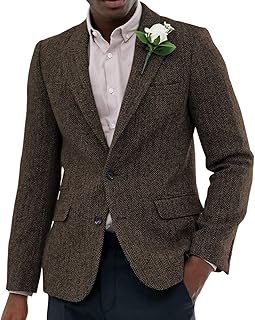 tan herringbone blazer