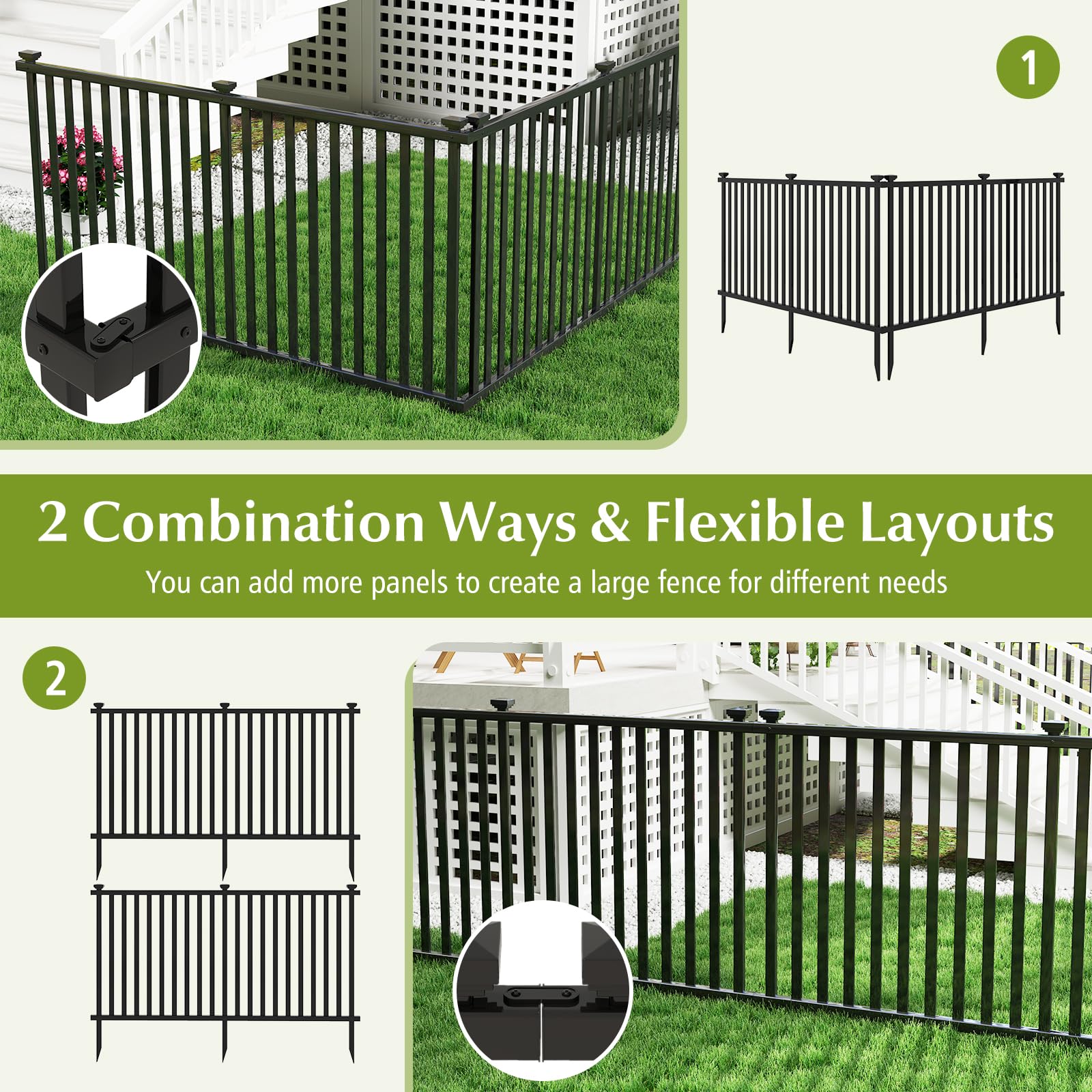 Amazon.com : S AFSTAR PVC Fence Panels, 80