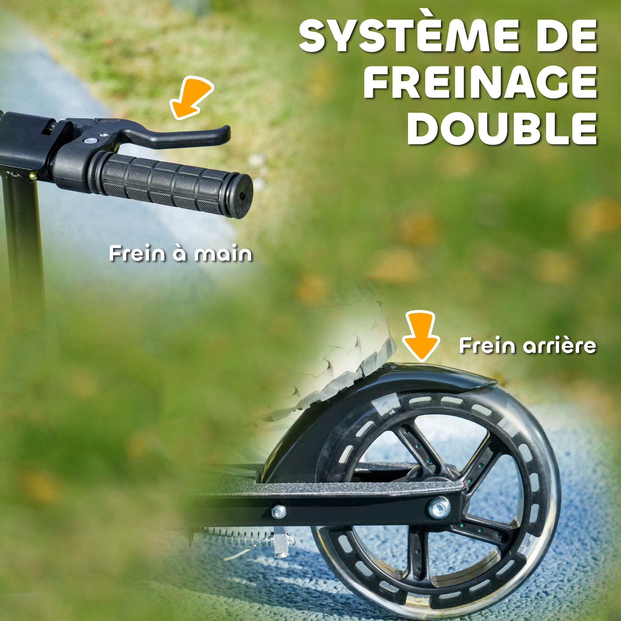 AIYAPLAY Trottinette Enfants 3 à 8 Ans, Trottinette Pliable à 2 Roues LED Roues Lumineuses, 4 réglages en Hauteur, Plateau antidérapant, Frein Double, Scooter patinette pour Filles et garçons