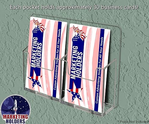 Miniatura 33 de Marketing Holders Tarjetero de pared con accesorios para colgar para tarjetas verticales de 2 x 3.5 pulgadas, regalo o recompensa, librerías, salas