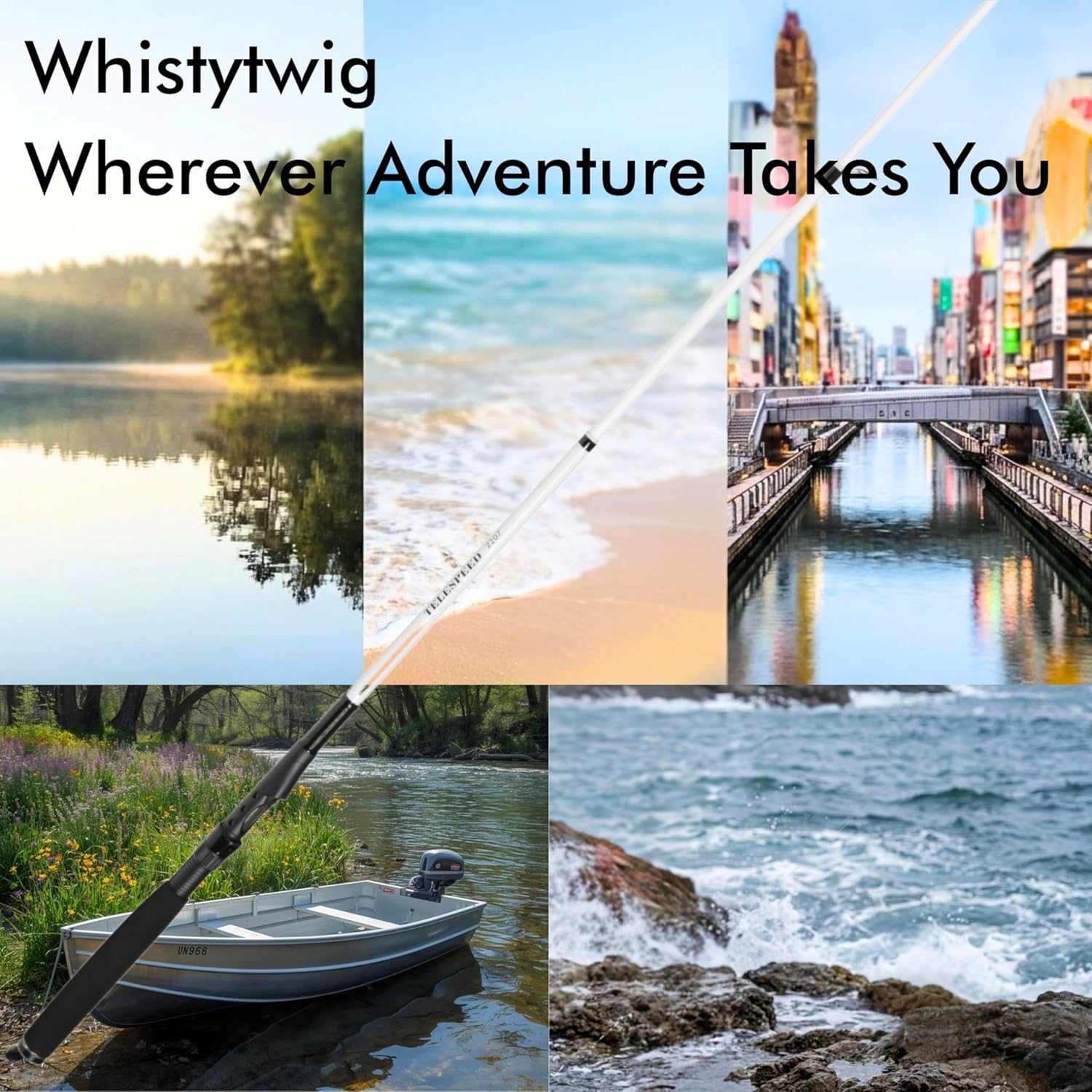Whistytwig Carbon Fiber Telescopic Fishing Rod - Portable Collapsible Design for Travel and Adventure - Versatile Saltwater and Freshwater Fishing Pole