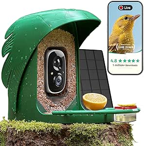 PerchMe® Bird Feeder with Camera Solar Powered,2K Smart Bird House Camera for Outdoors with AI Identify,Auto Capture,Motion Detection, A Ideal Gift(Seed Scoop Included) asin的图片