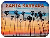 Santa Barbara Beach Sunset Fridge Magnet