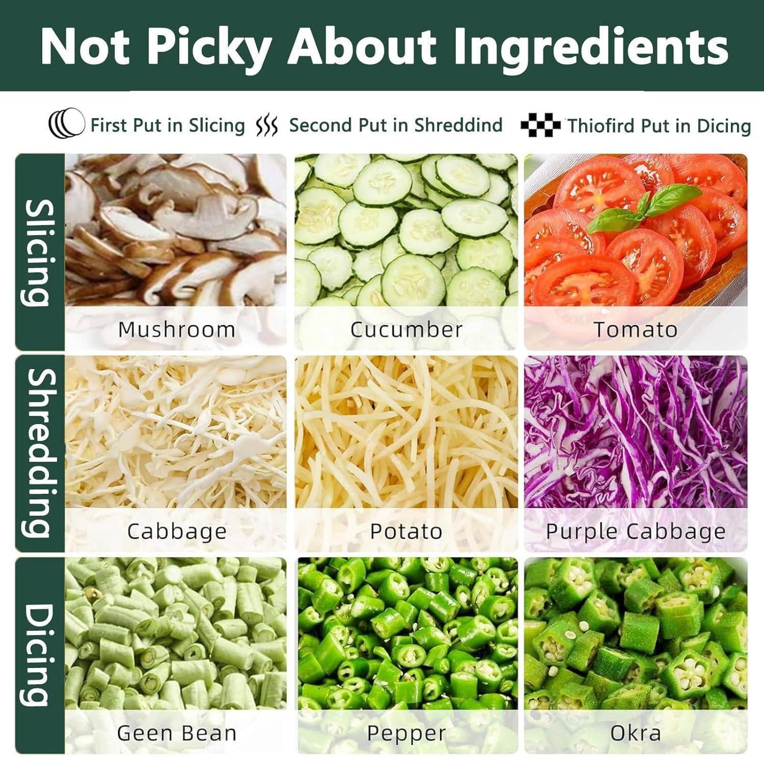 Electric Vegetable Cutter with Adjustable Thickness for Slicing, Chopping, and Shredding - Ideal for Home and Commercial Kitchens