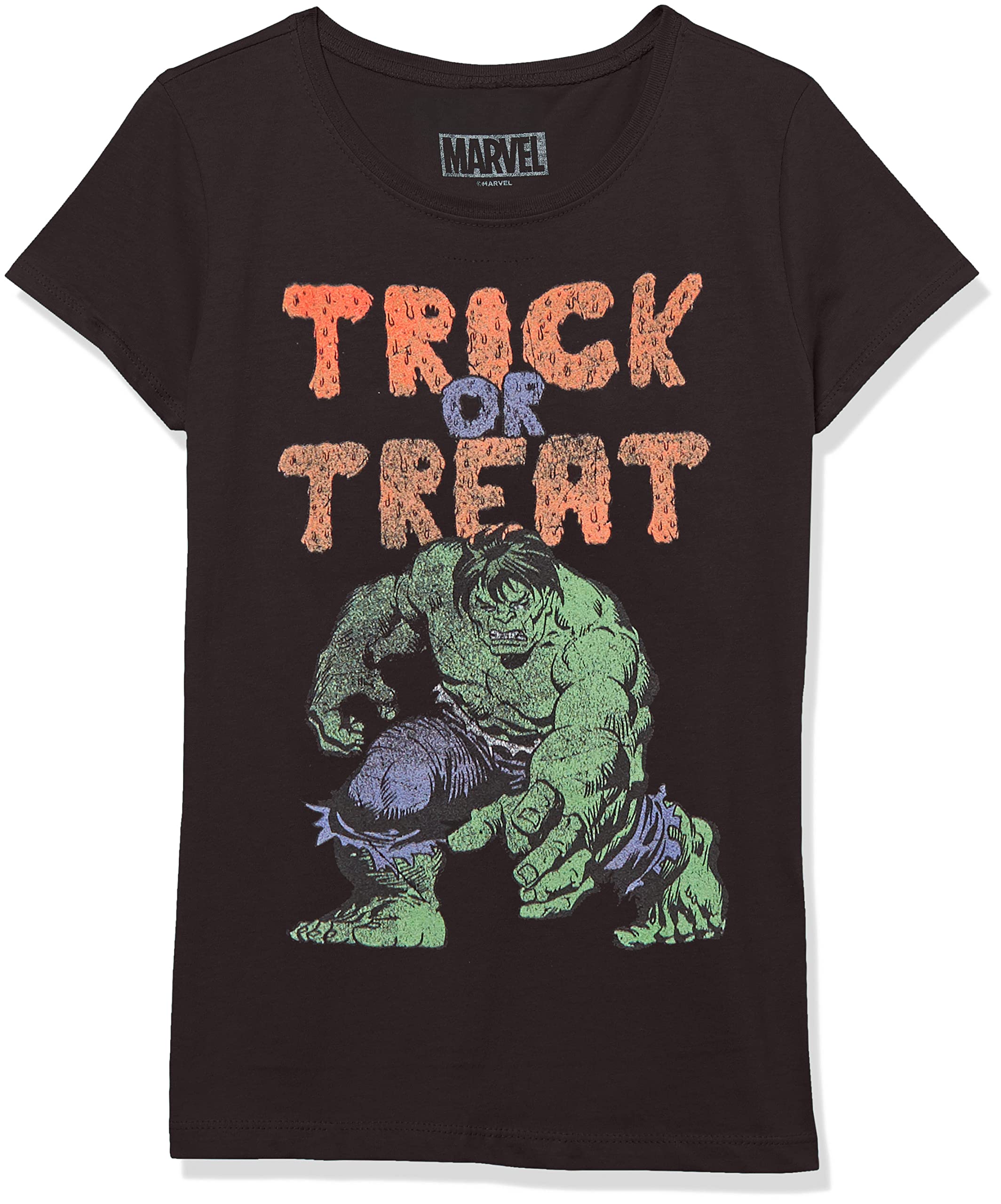 T-shirt fille Hulk Marvel imprimé col rond mode enfant été