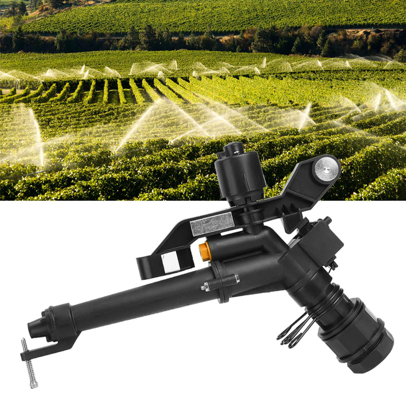 Aspersor de Riego, Aspersor de Césped Giratorio Ajustable de 360 ​​Grados, Rociador de Brazo Oscilante de Rosca Hembra DN25 de 1,5 A 1 Pulgada para Jardín, Patio, Césped, Granja