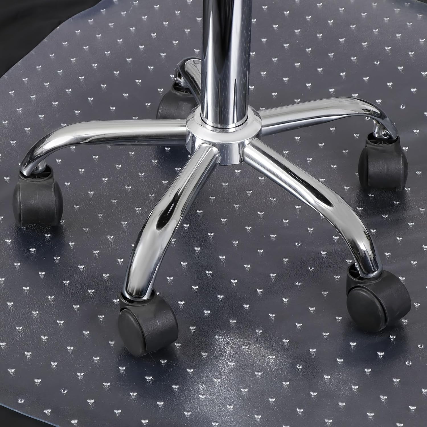 36" X 48"Clear Plastic Desk for with Extended Lip, Office Chair Mat for Hardwood & Tile Floor, Large Anti-Slip Floor ProtectorEasy Glide Rolling Computer for Work, Office, Home