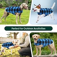 Vista 7 de Kuoser - Abrigo de invierno para perro de estilo británico, resistente al viento, ropa para perros, chaquetas para perros, chaleco para perros