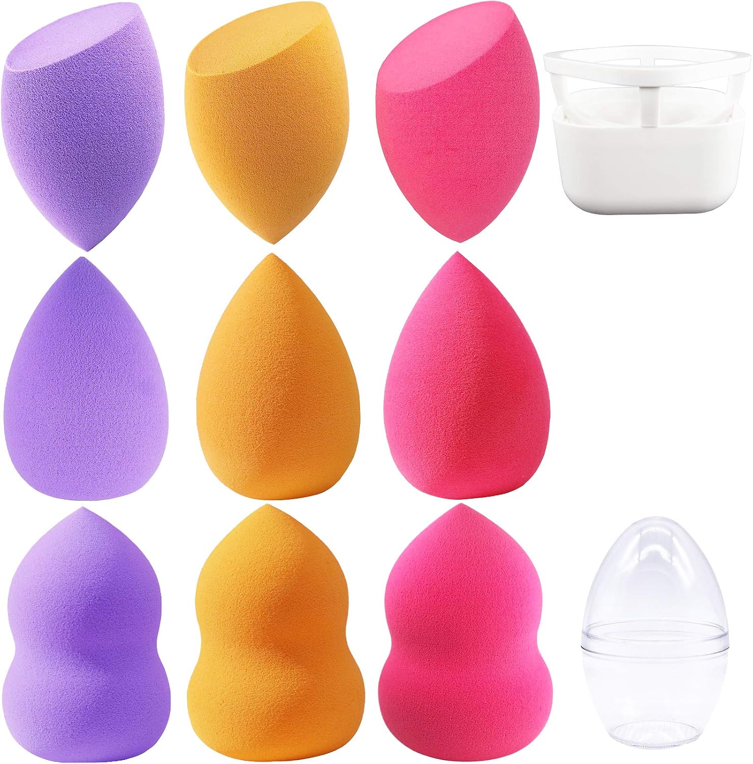 Buy Xinpianz 11 Pcs Makeup Sponge Set With Holder Latex Free Beauty Blender Blending Sponge With Multi Color Suitable For Powder Foundation Liquid And Blush Cream Online In Turkey B08jy95fdb
