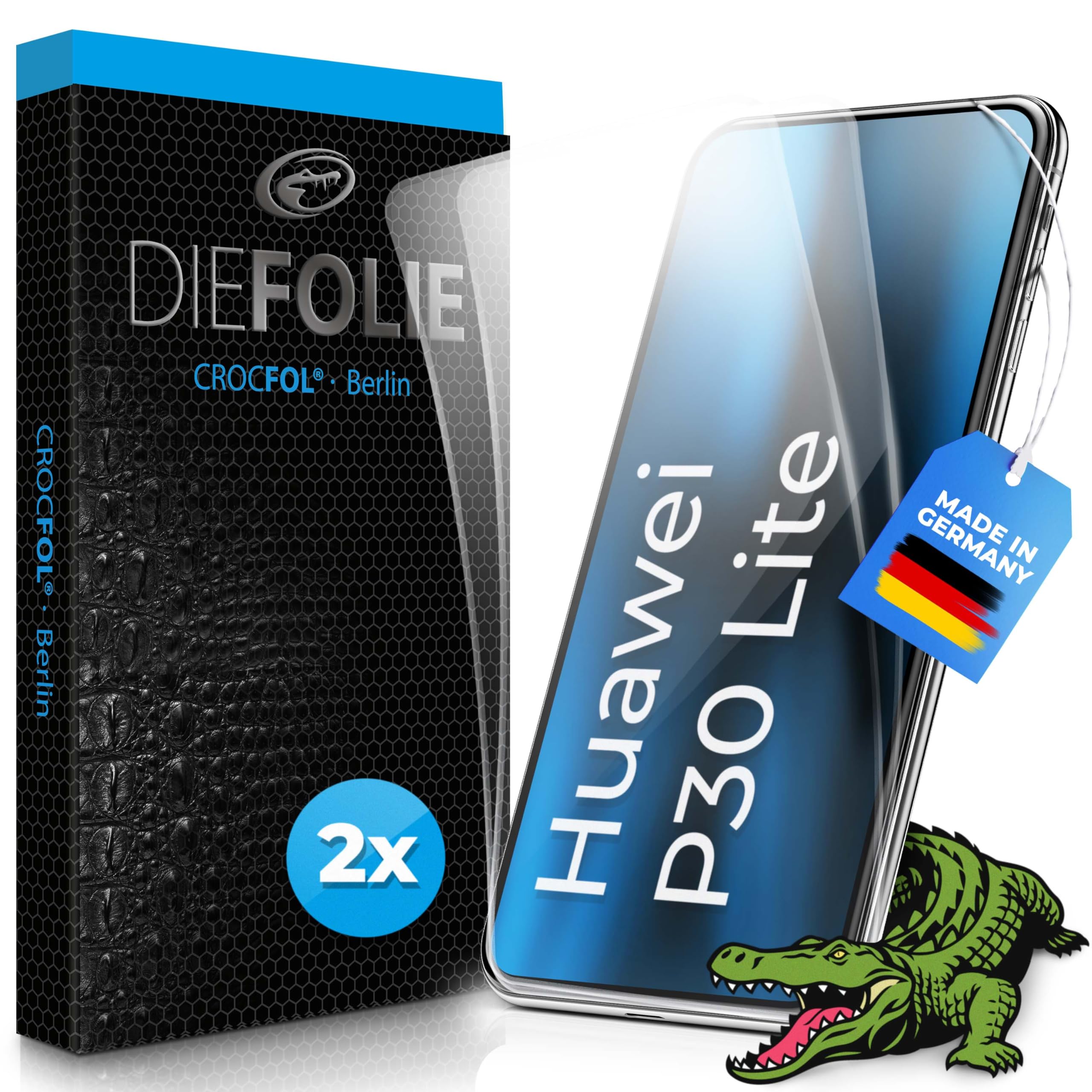 Crocfol Pellicola Protettiva 5D Per Huawei P30 Lite: [2 Pezzi] Autorigenerante, Anti-graffio, Trasparente, Vincitore Test Connect