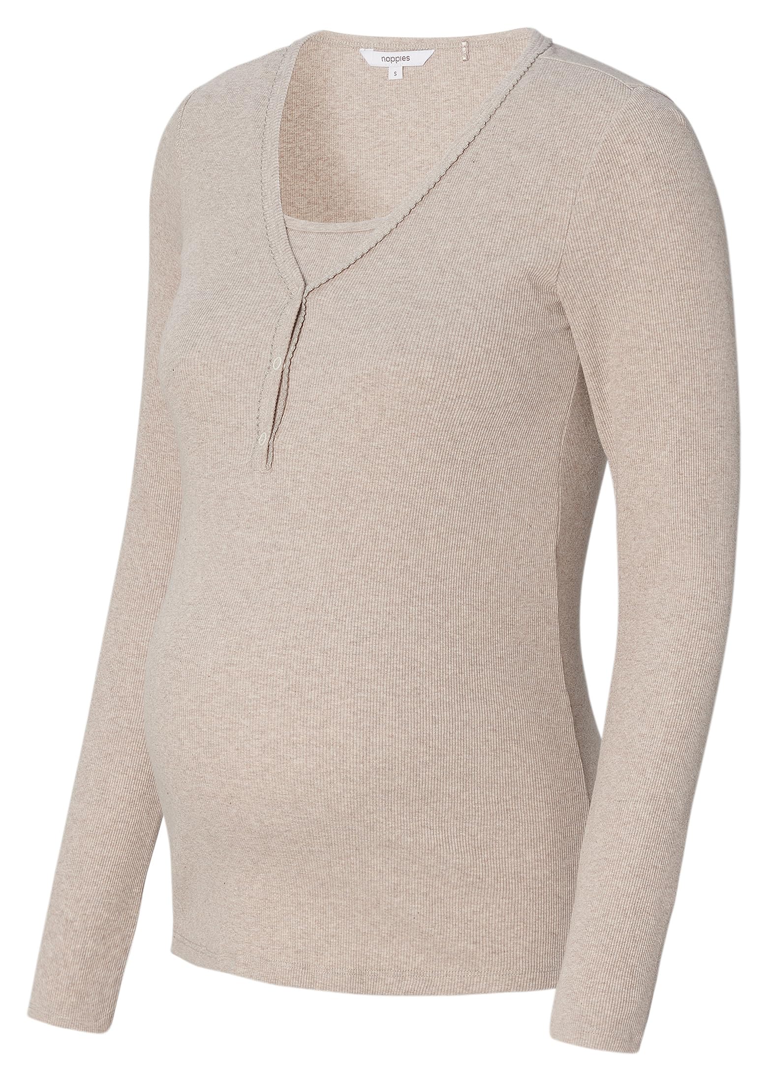 Noppies Damen Amala Nursing Rib Pyjama Top Ls Nachthemd
