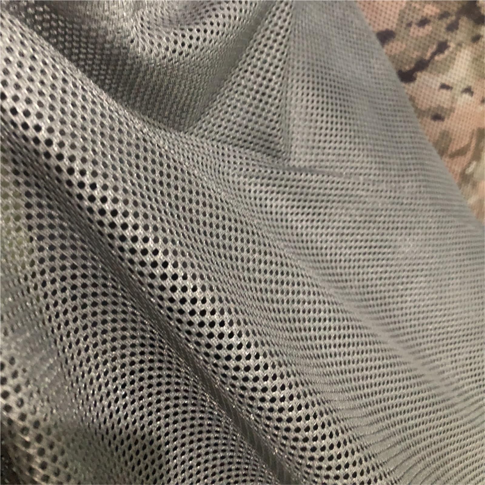 Marrón verde gris negro tela de malla tela transpirable ropa casco cubierta DIY(Color 2)