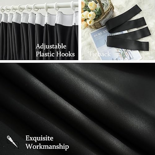 Miniatura 3 de YGHYYF Cortina plisada opaca con aislamiento térmico para sala de estar, 54 pulgadas de ancho x 84 pulgadas de largo, panel de cortinas plisadas