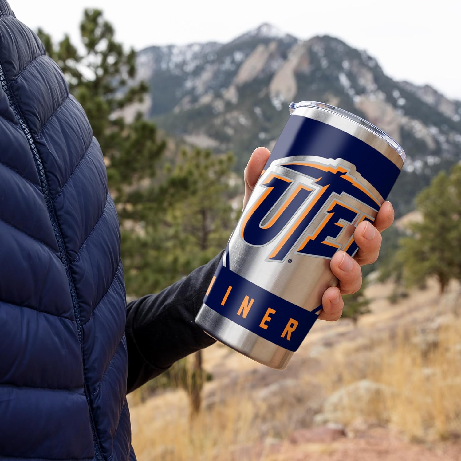 Rico Industries NCAA Texas-El Paso Miners - UTEP 20oz Stainless Steel Tumbler with Lid - Great For Coffee, Tea, Water or Cocktails - Image 2