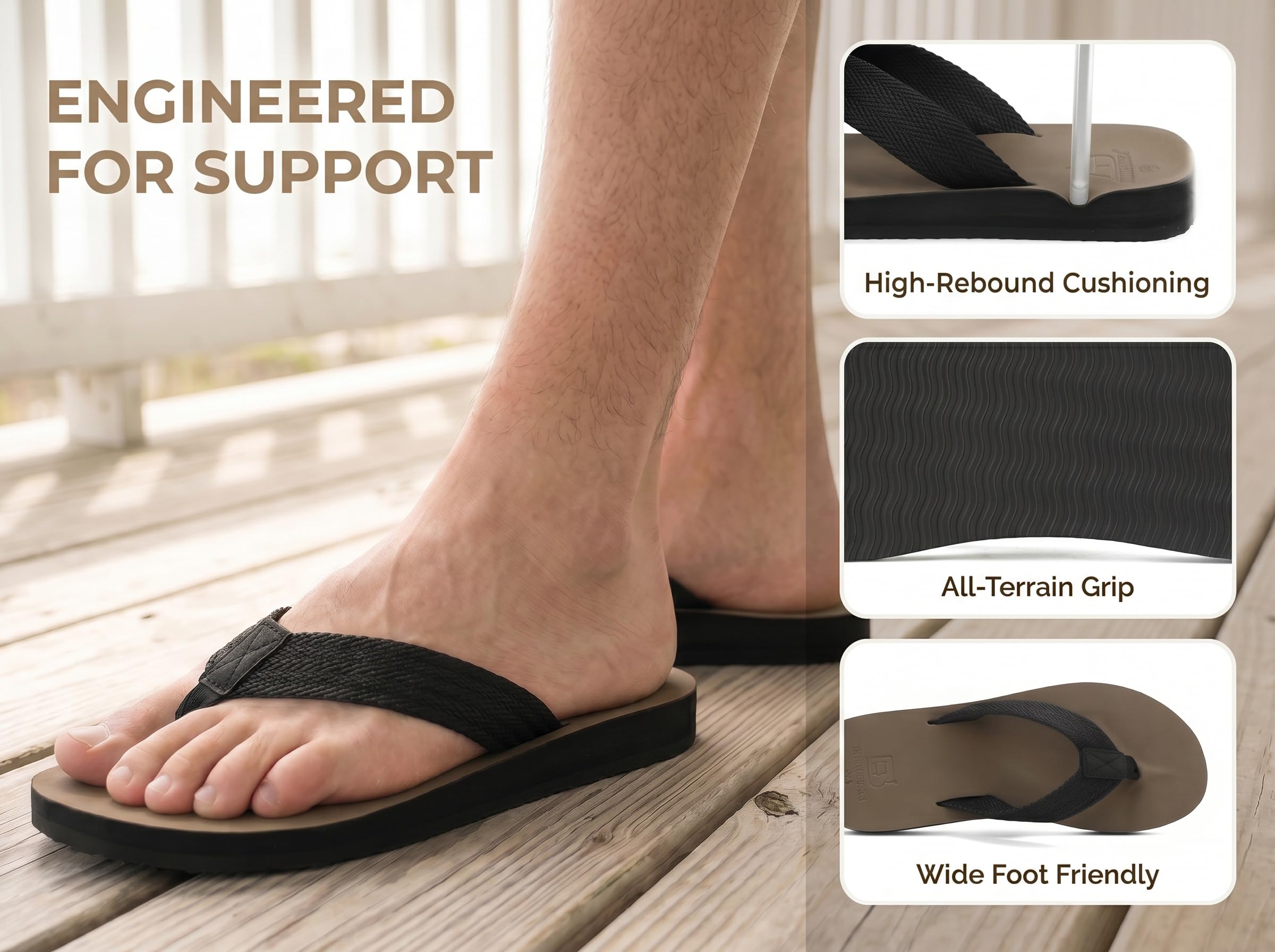 AX BOXING Tongs Homme Antidérapantes Flip Flop été Chaussures de Plage Piscine Sandales EU41-46