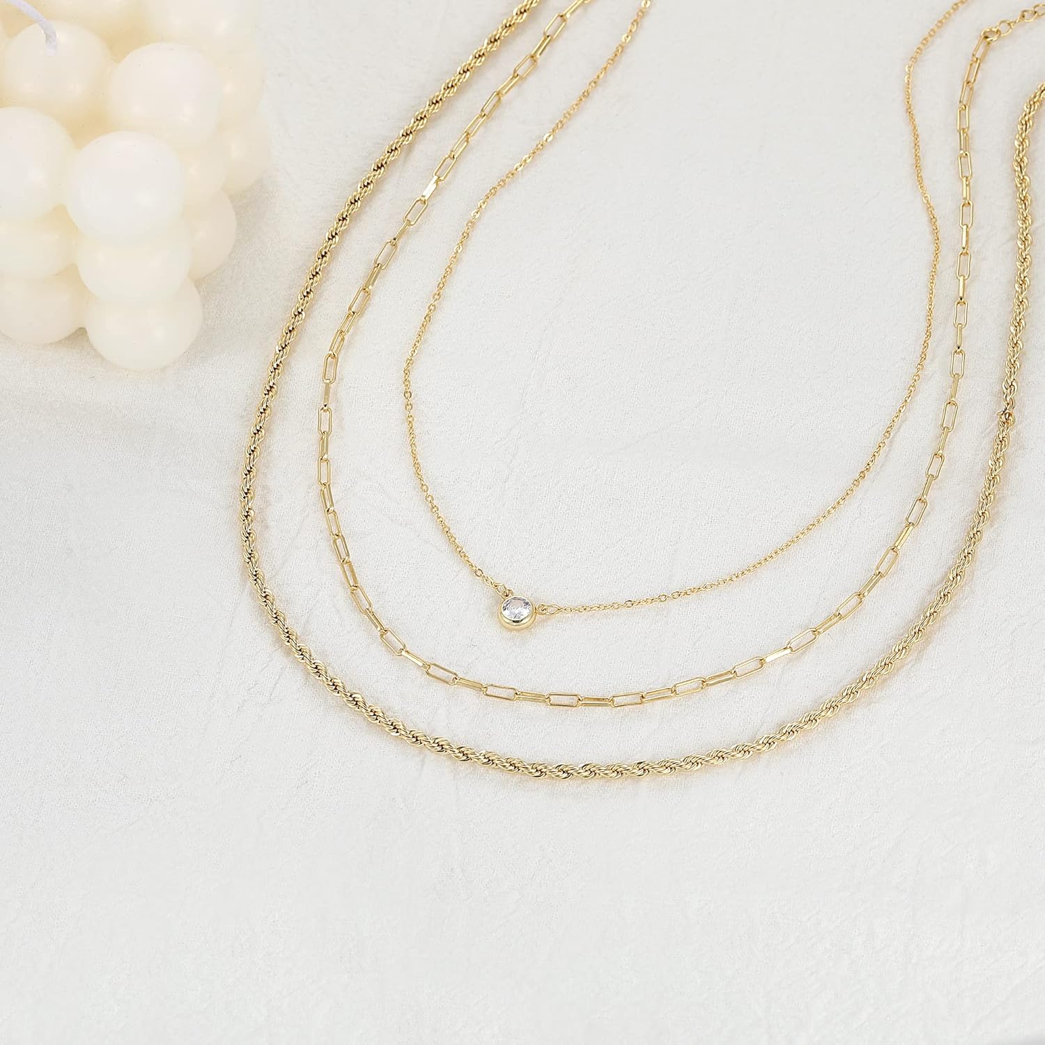 CHESKY Layered Necklaces for Women, 14K Gold Plated Chain Necklace Women Trendy Cuban Link Paperclip Chain Toggle Clasp Necklace Fashion Chunky Jewelry for Women - Image 6