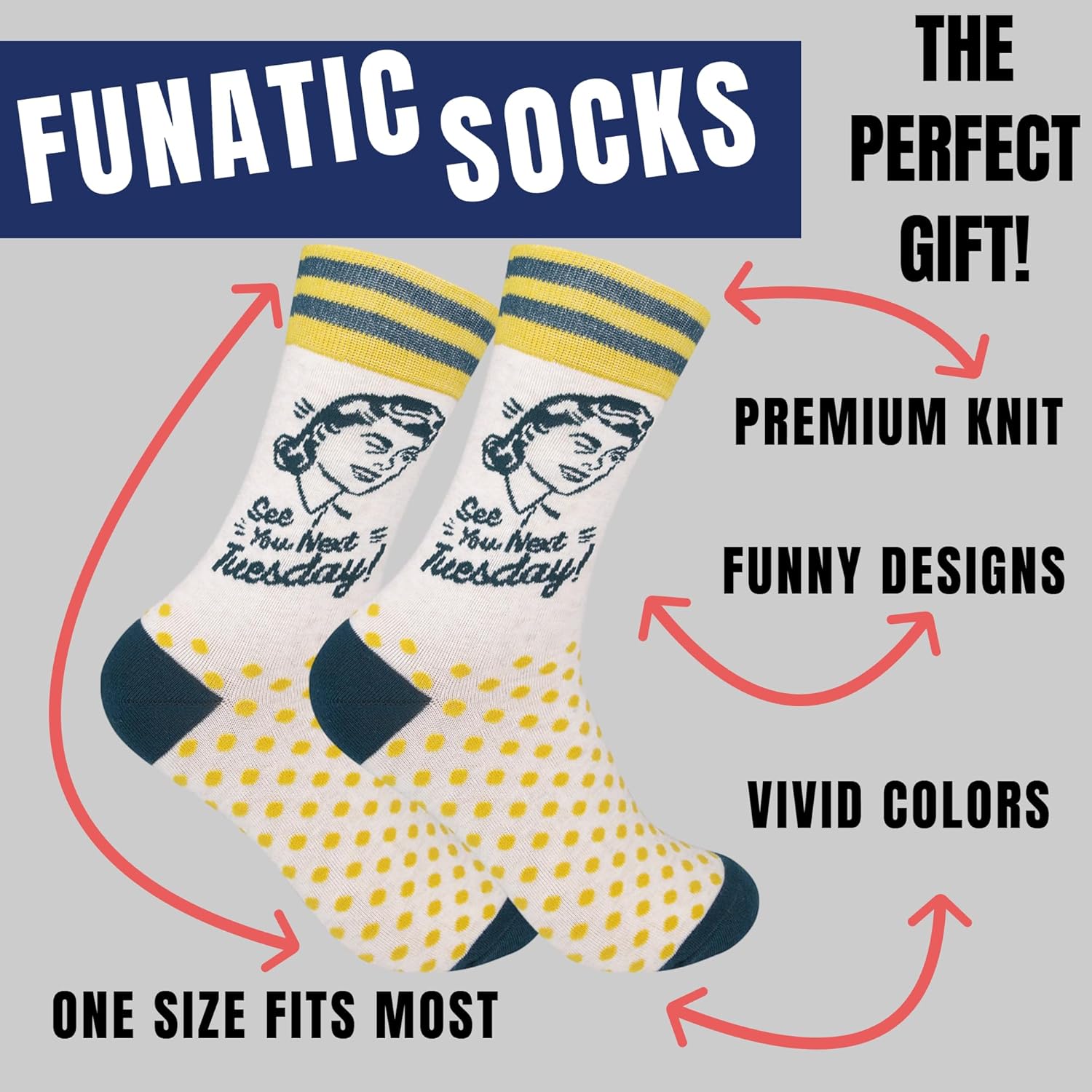 FUNATIC Funny and Crazy Socks with Sayings - Novelty Gifts for Men, Women, Teens - Image 2