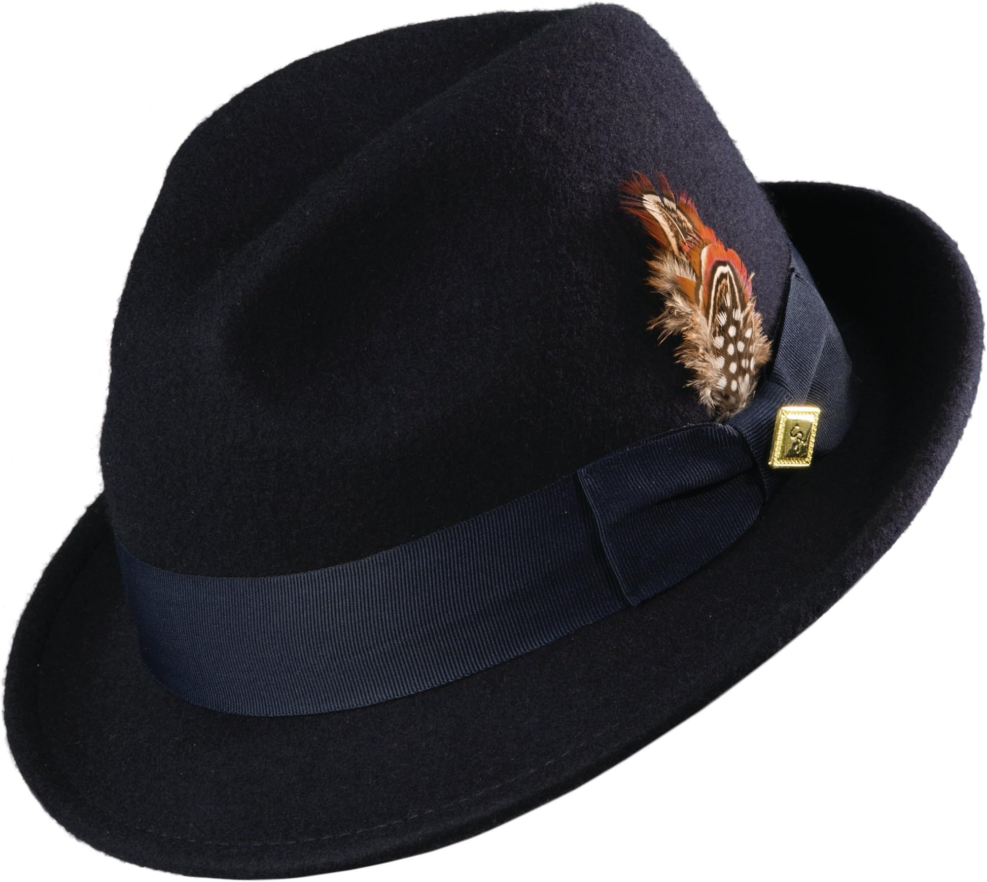 Stacy Adams Men's Wool Felt Pinch Front Fedora Hat